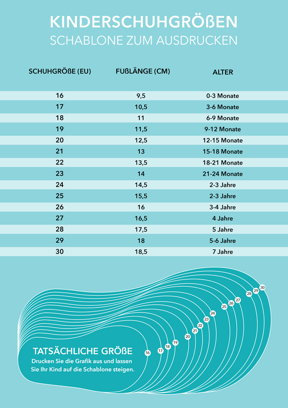 Kinderschuhgrößen
