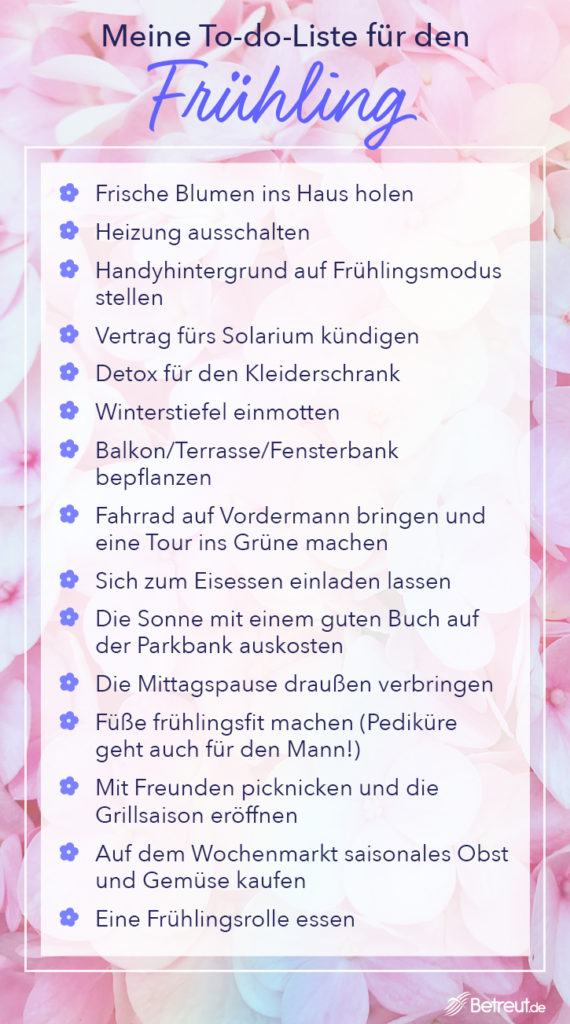 To-do-Liste Frühling