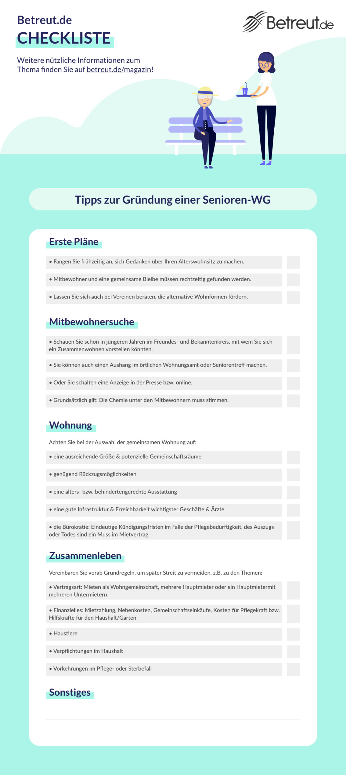Checklisten Seniorenbetreuung Magazin Betreut De