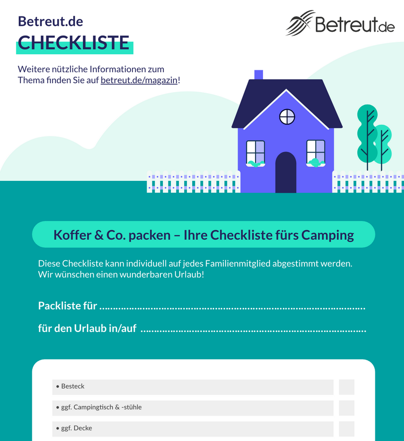 Packliste fürs Camping
